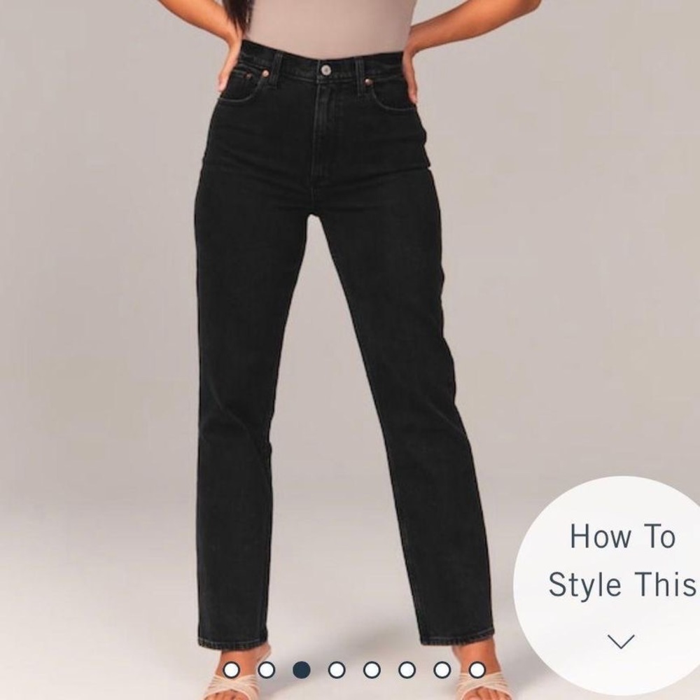 Abercrombie Curve Love 90s Ultra High Rise Straight Jeans